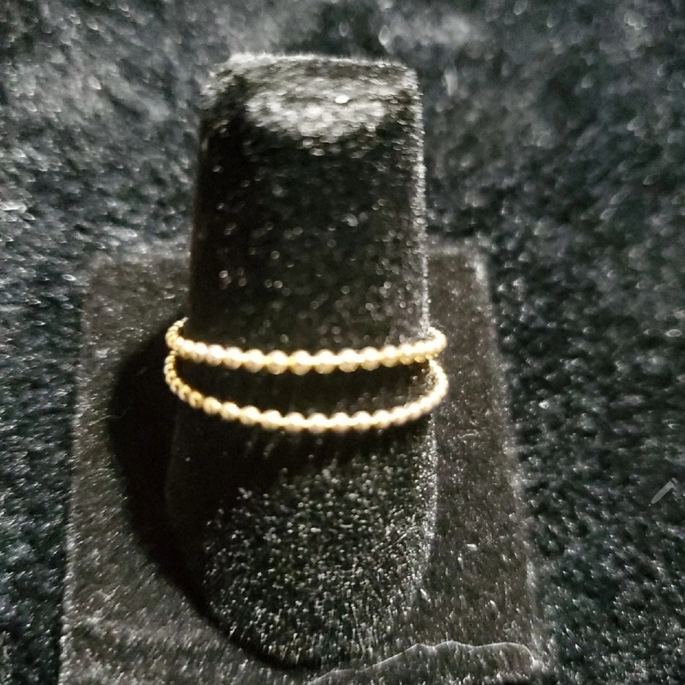 2 14k Gold 1.5 Ball Chain Rings